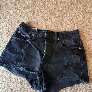 Women’s Levi Black Jean Shorts